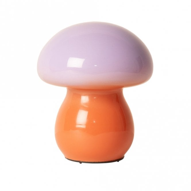 Ombre Purple & Orange Mushroom Lamp