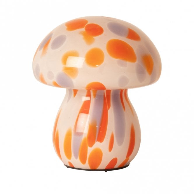 White, Purple, Orange Mushroom Lamp
