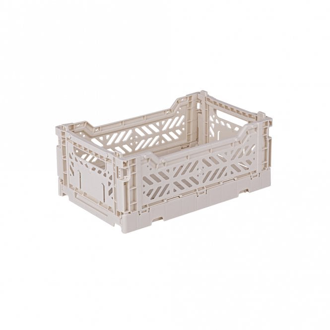 Coconut Milk Foldable Mini Storage Crate