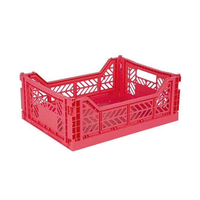 Dark Pink Foldable Midi Storage Crate