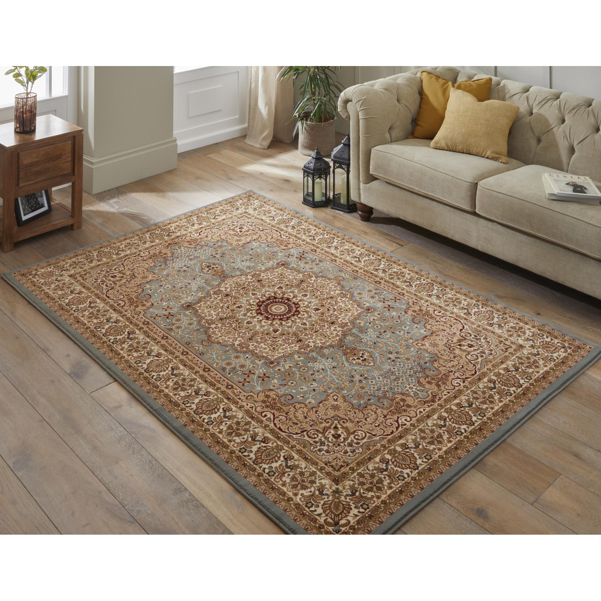 Grand Heritage GH101 Traditional Oriental Medallion 1 Million Point Quality Classic Rug in Blue Medium 120x170 cm (4'x5'6")