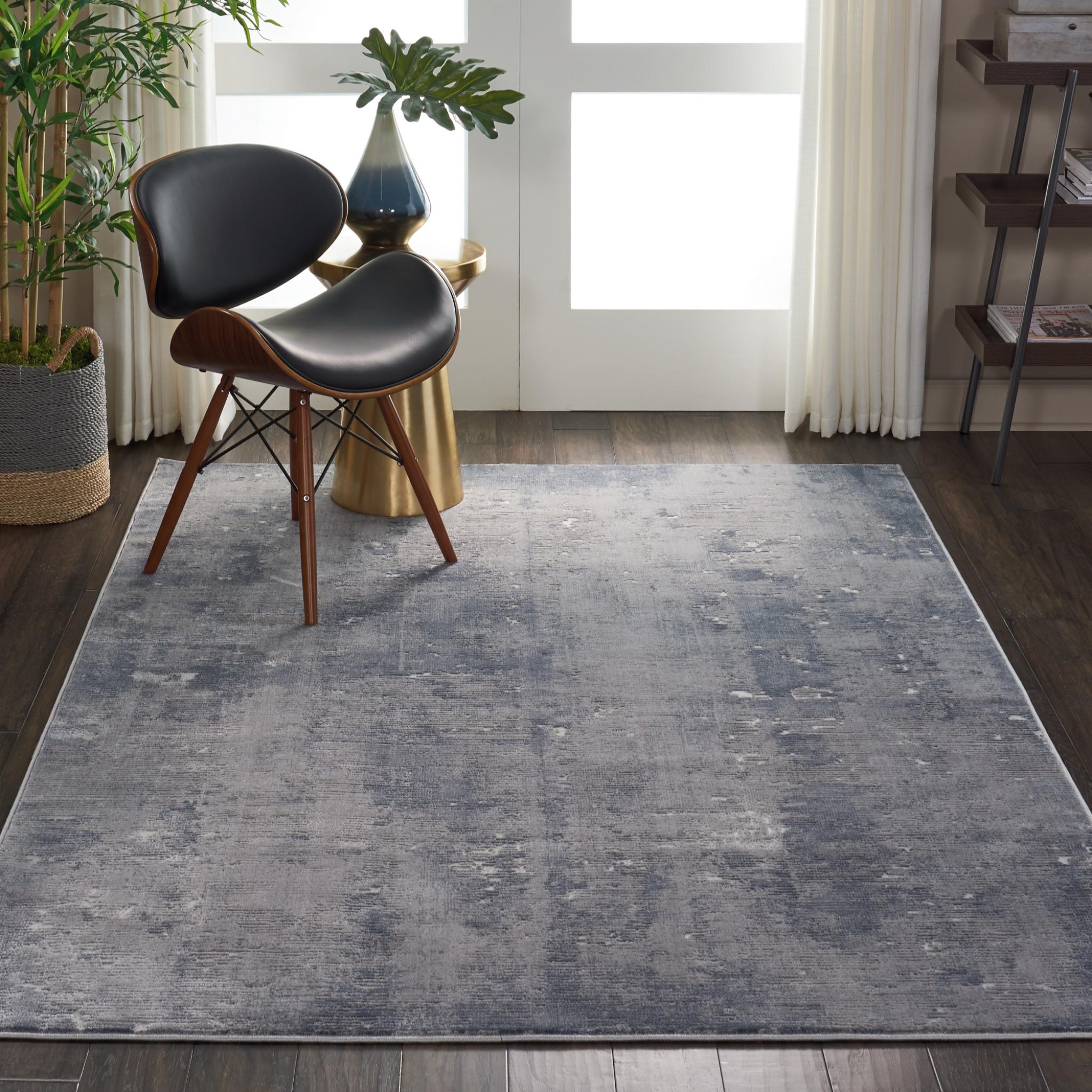 Rustic Textures RUS05 Modern Abstract Rug in Grey Medium 120x180 cm (4'x5'11'')