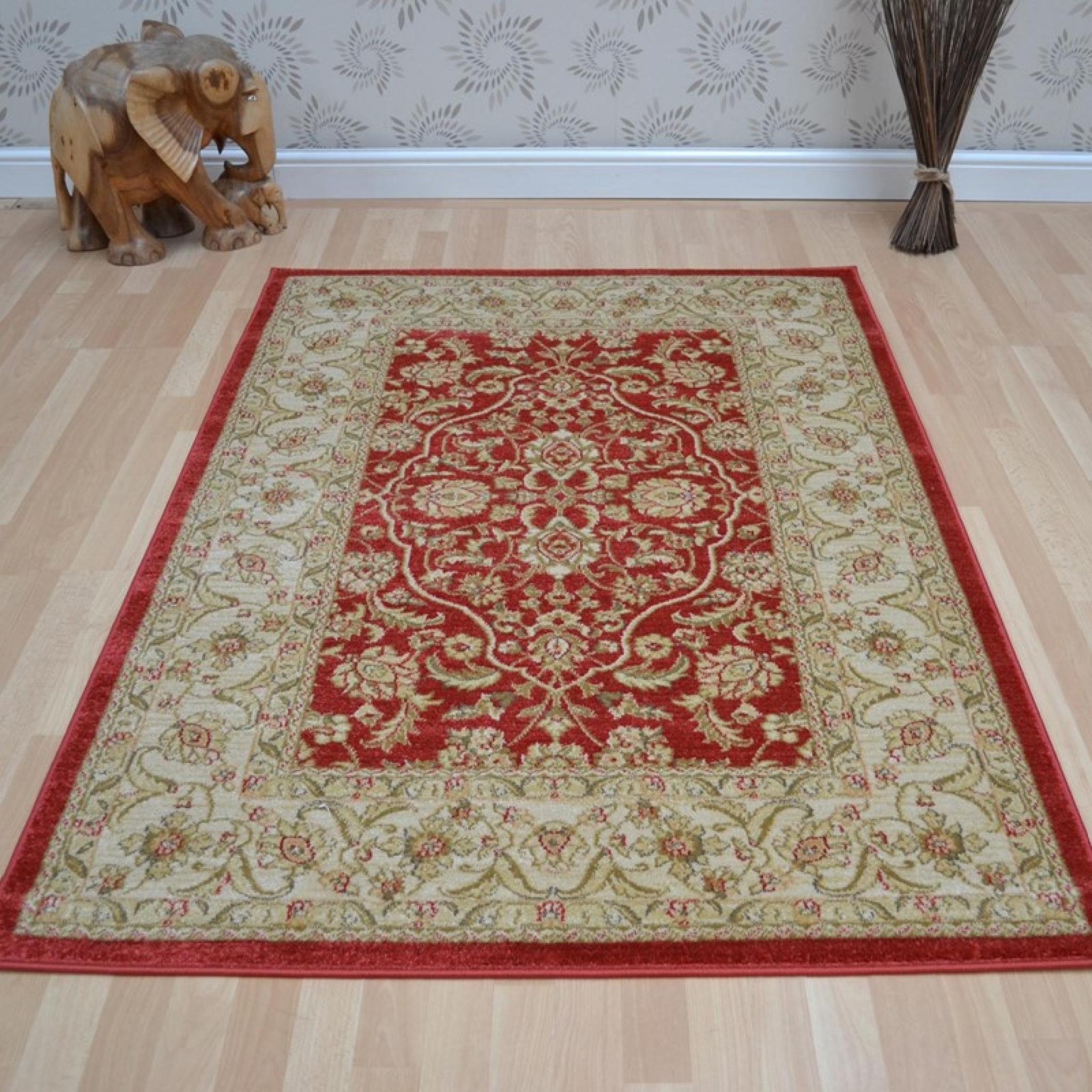 Windsor WIN02 Traditional Classic Rug in Rust Medium 120x170 cm (4'x5'6")
