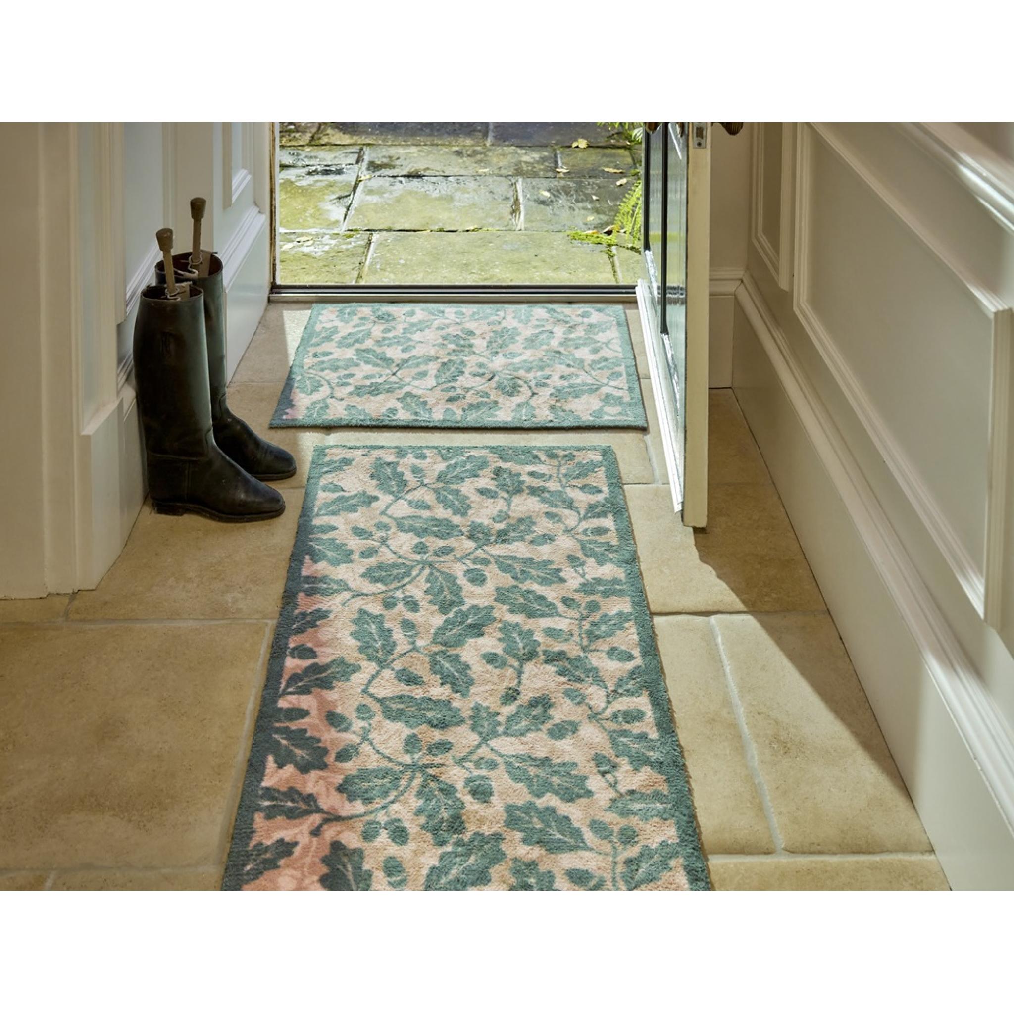 Hug Rug Royal Oak Soft Beige Green Home Entryway Doormat Washable Non-Slip Rug or Runner Runner 65x150 cm (2'1"x4'11")