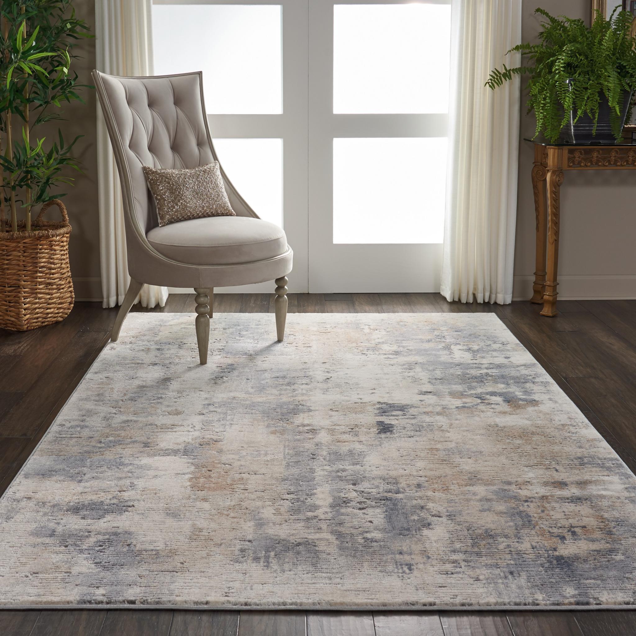 Rustic Textures RUS05 Modern Abstract Rug in Beige Grey Medium 120x180 cm (4'x5'11'')