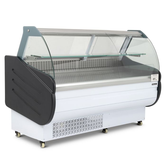 Blizzard BCG150WH Serve Over Curved Glass White Counter Merchandiser 1590mm