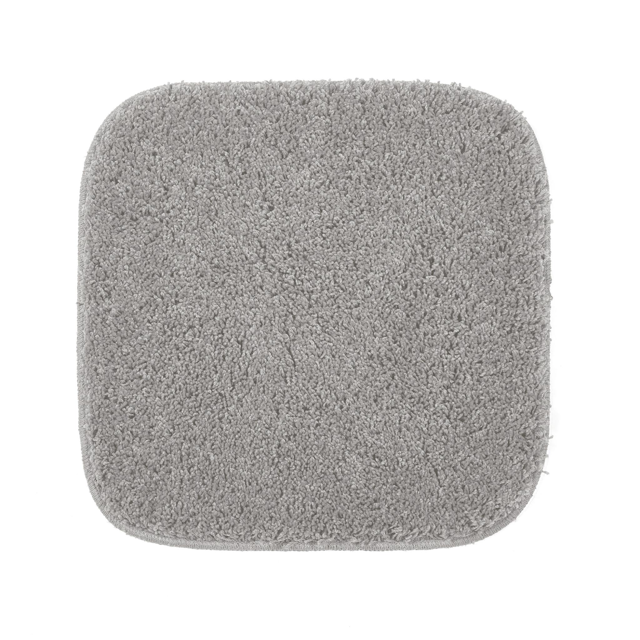 Buddy Bath Washable Shaggy Mats Non-Slip Rug in Ghost Grey Square 50x50 cm