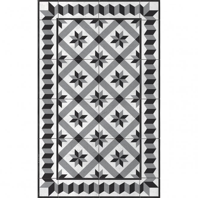 Gothic Silver Concrete Large Vinyl Mat