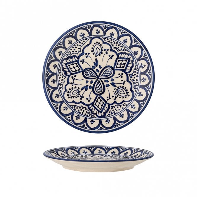 Karlie Blue Motif Stoneware Plate 19cm