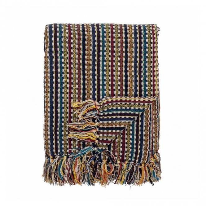 Lazzario Blue Recycled Cotton Throw