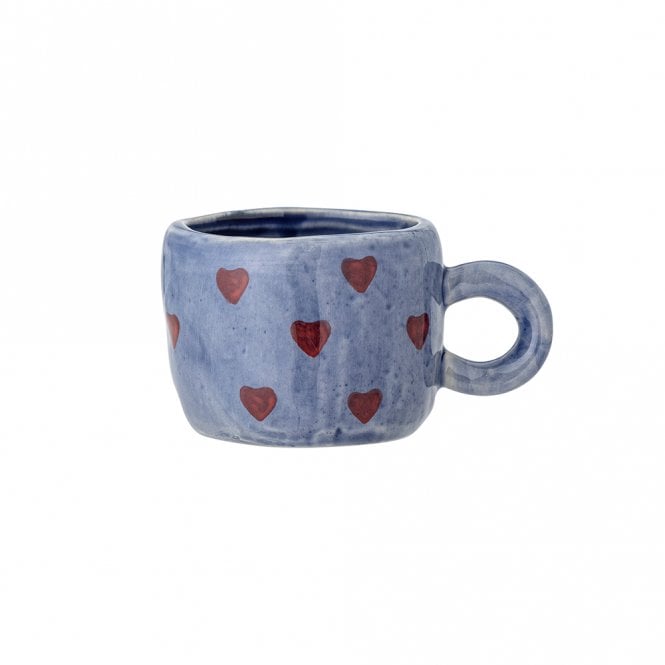 Nini Blue with Heart Stoneware Mini Mug