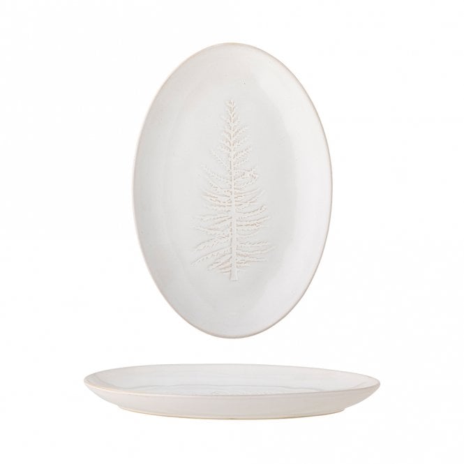 Winter Nature Stoneware Serving Plate