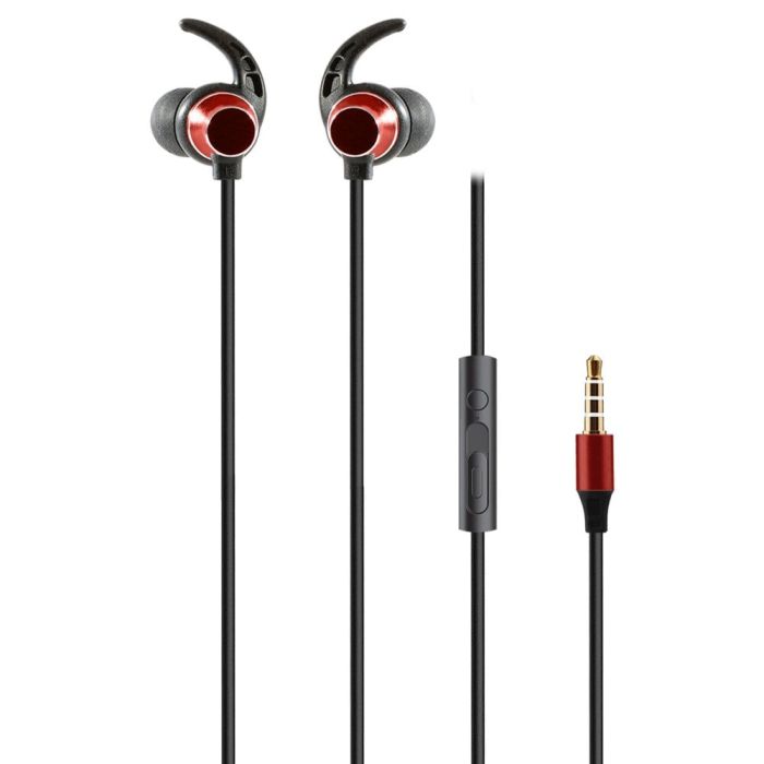 Daewoo AVS1422GE Wired Headphones with Built-in Microphone Earplugs Coral