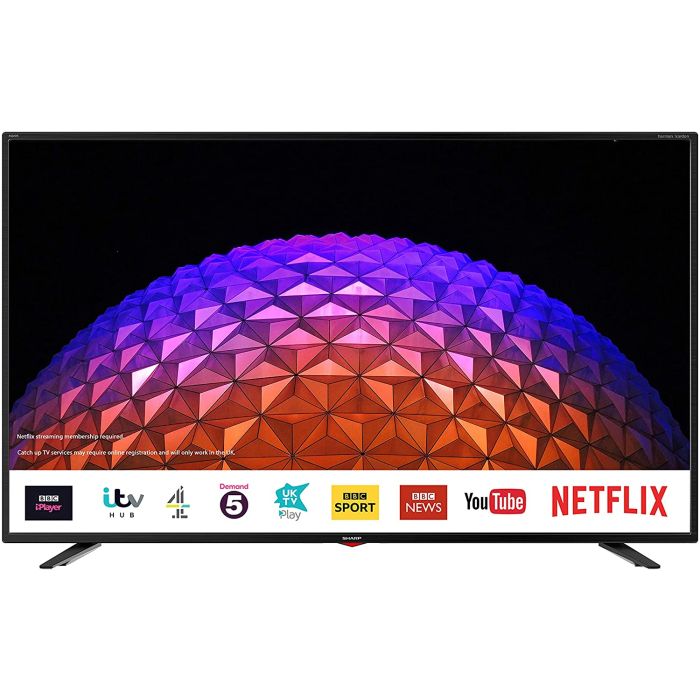 SHARP 4T-C43BJ5KF2FB BRAND NEW 43" Ultra HD 4K HDR Smart TV with Freeview Play