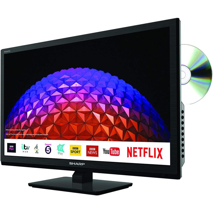 SHARP LC-24DHG6001KF BRAND NEW 24" Smart LED TV with Built-in DVD Player