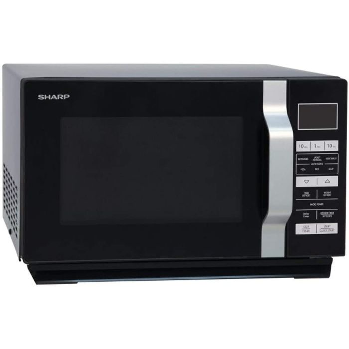 Sharp R360KM Solo Flatbed Microwave Oven with Kitchen Timer 23L 900W Black