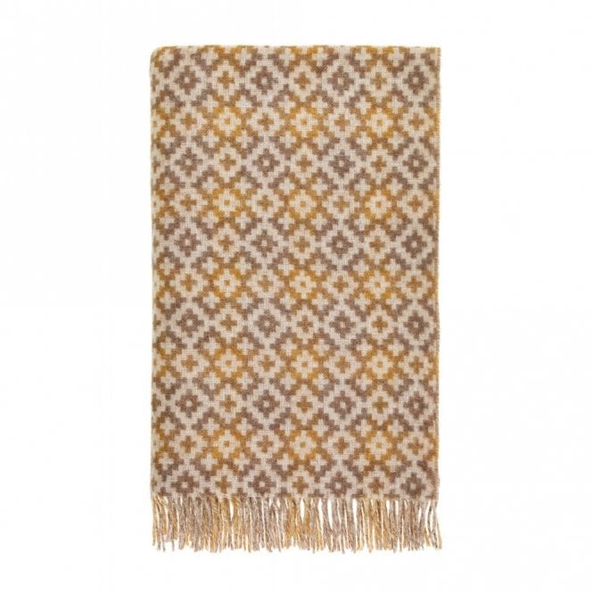 Dartmouth Gold Shetland Wool Throw