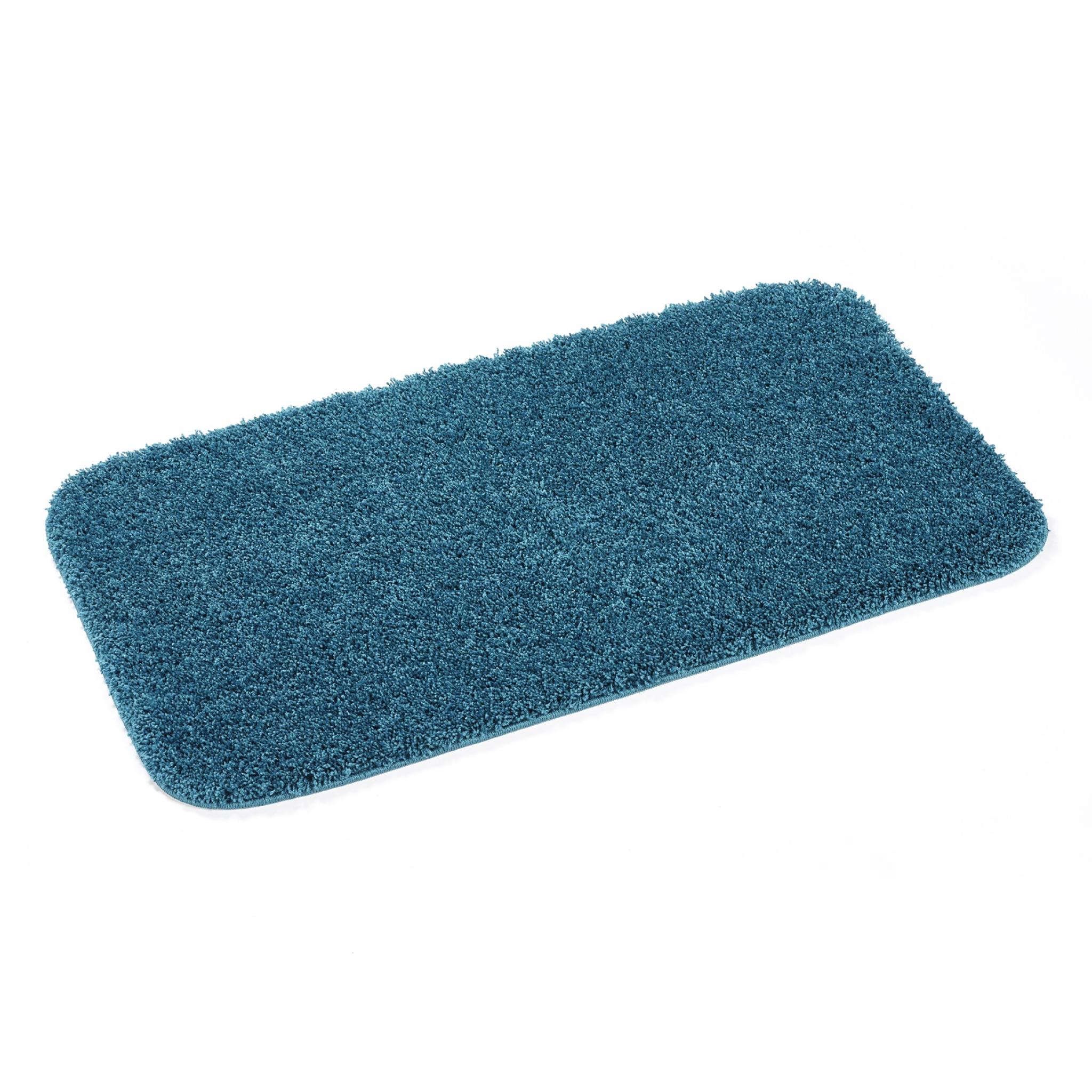 Buddy Bath Washable Shaggy Mats Non-Slip Rug in Teal Blue Jumbo 60x80 cm