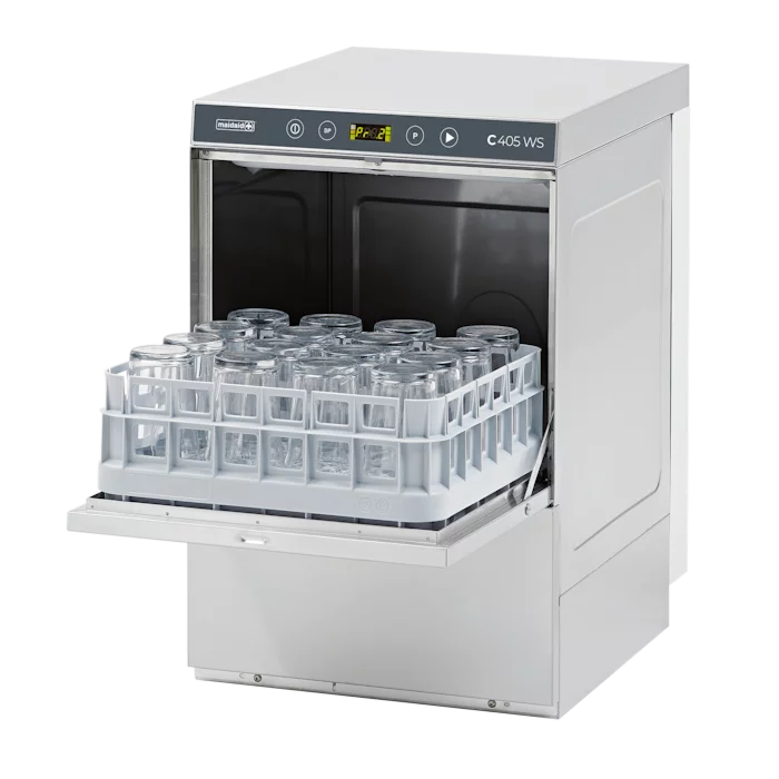 Maidaid Undercounter C405 WS Glasswasher With Water Softener & Drain Pump