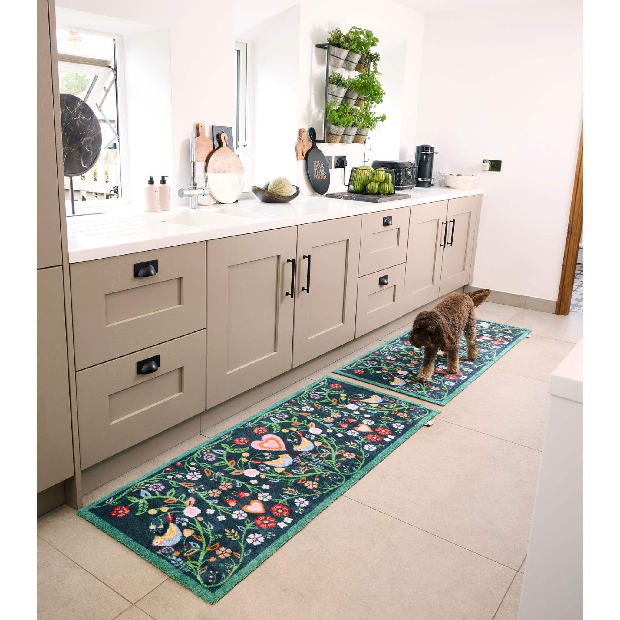 Nature 35 Love Birds Washable Entryway Non-Slip Soft Doormat Runner 65x150 cm (2'1"x4'11")