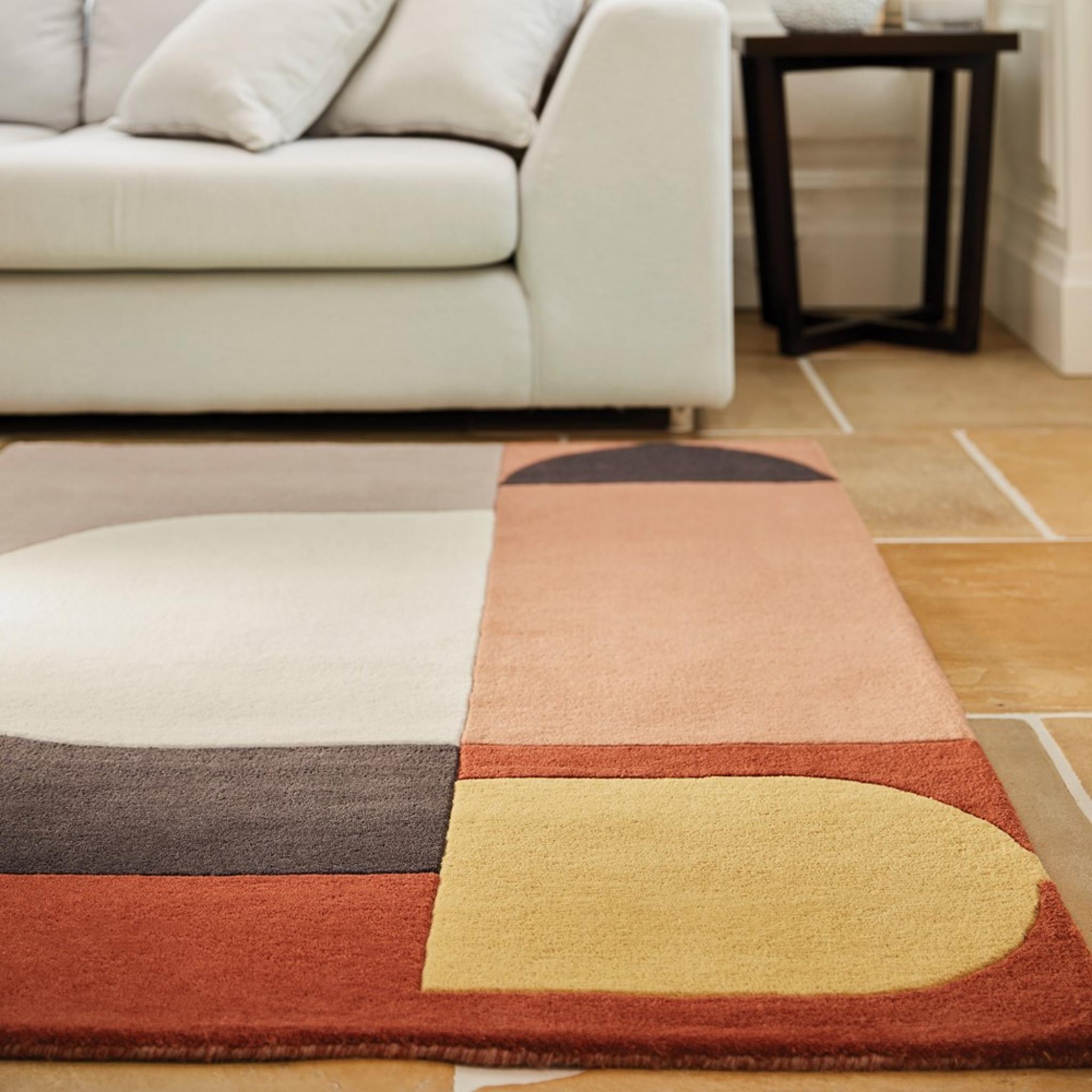 Origins Bauhaus Graphic Art Geometric Hand Tufted Wool Rugs Large 160x230 cm (5'3"x7'7")