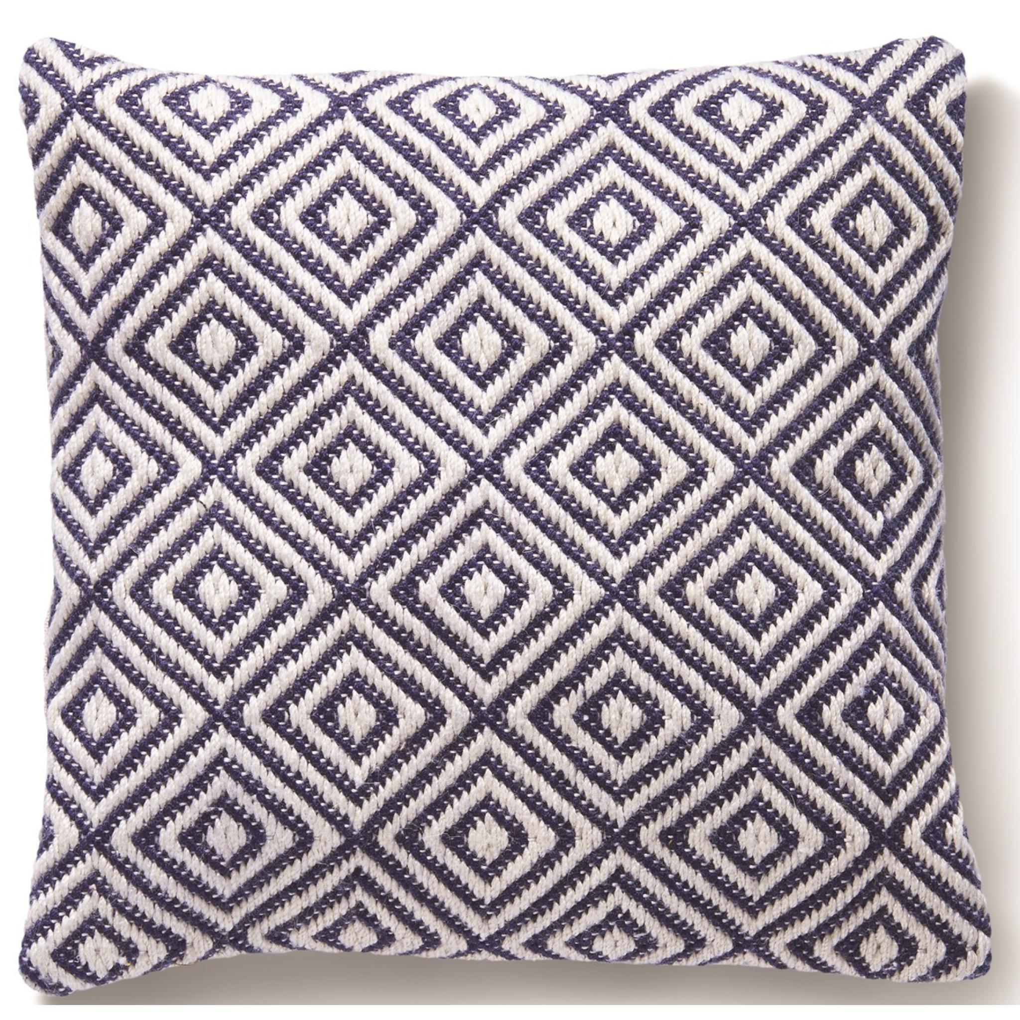 Hug Rug Woven Diamond Cushions in 45x45 cm Navy