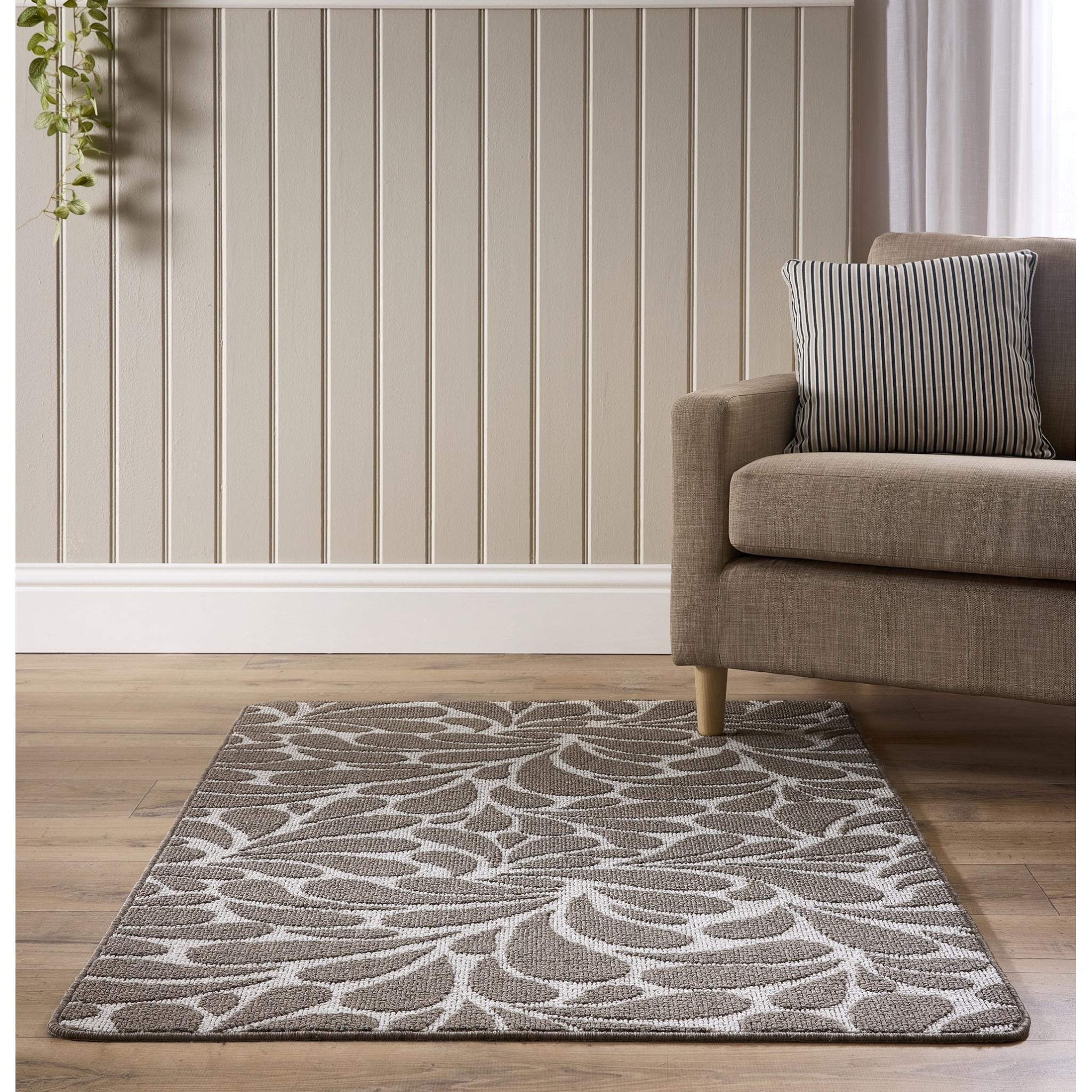 My Mat Sculptured Washable Patterened Rain Drop Mink Non-Slip Floor Mat Home Entrance Hall Rug 100x150cm (3'3''x5')