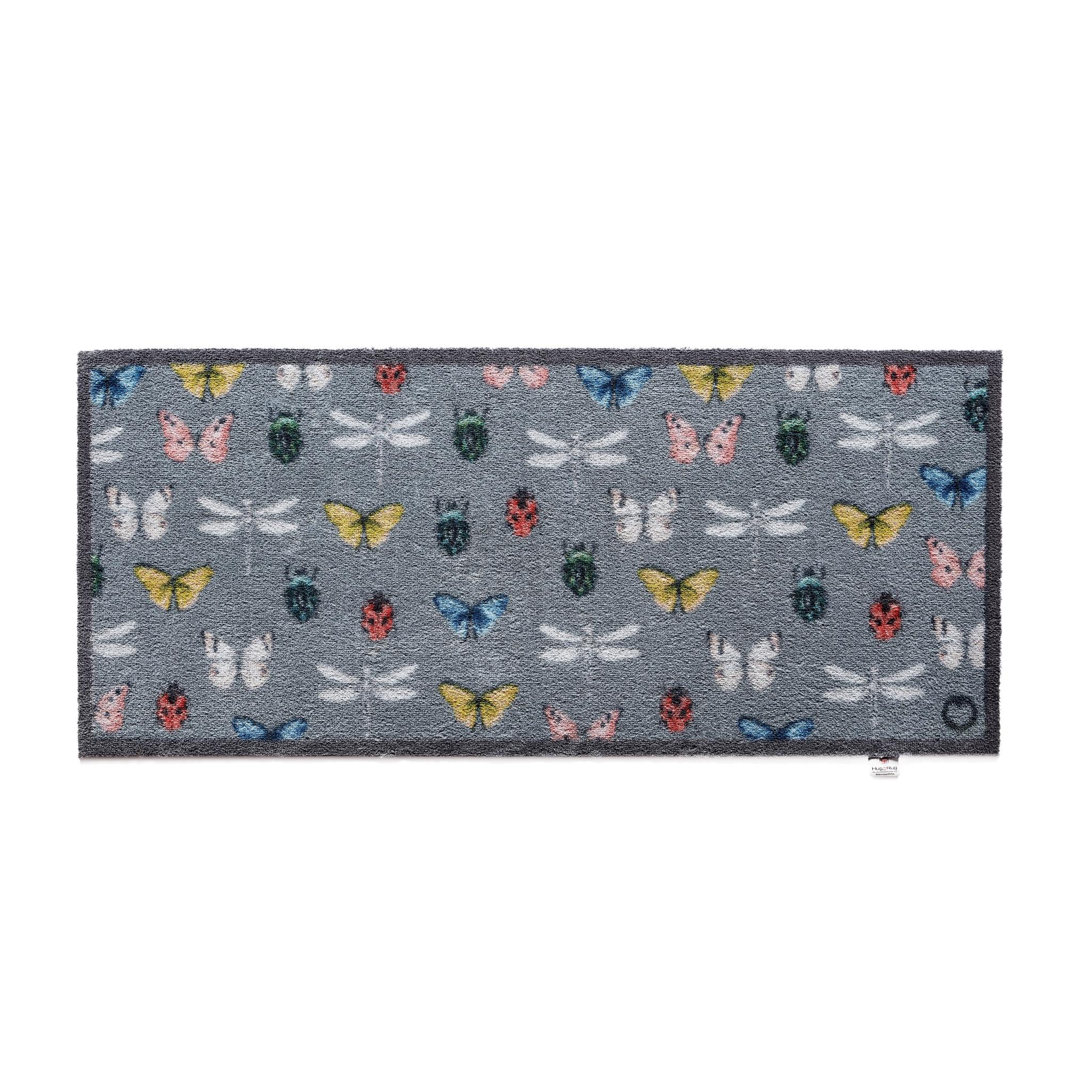 Hug Rug Floor Mat RHS Bugs & Butterflies Door Mat Home Entrance Runner 65x150 cm (2'1''x4'11'') Runner