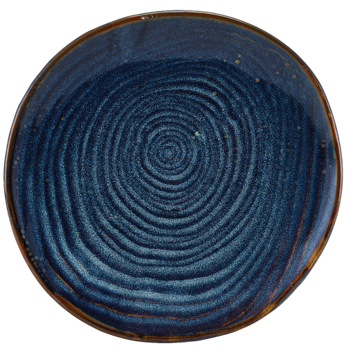 GenWare Terra Porcelain Aqua Blue Organic Plate 21cm Case Size 6