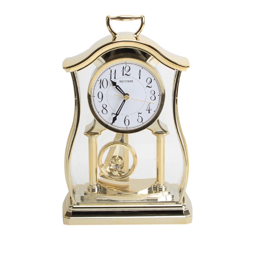 Rhythm Gold Pendulum Carriage Clock