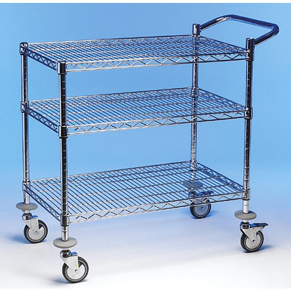 EAIS Stainless Steel 2 Tier Chrome Utility Cart