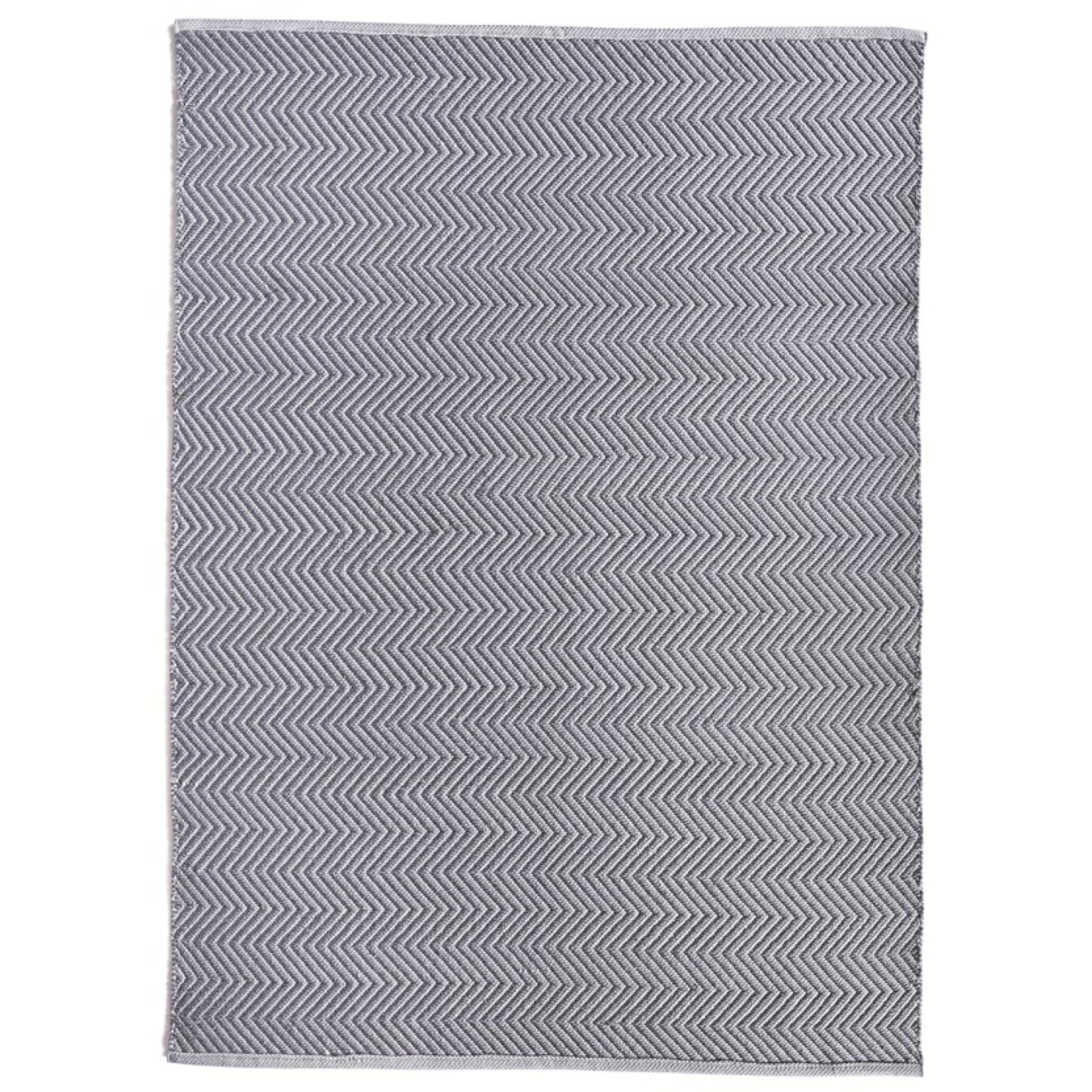 Hug Rug Woven Washable Reversible Herringbone Outdoor Indoor Rug in Denim Blue Medium 120x170 cm (4'x5'6")