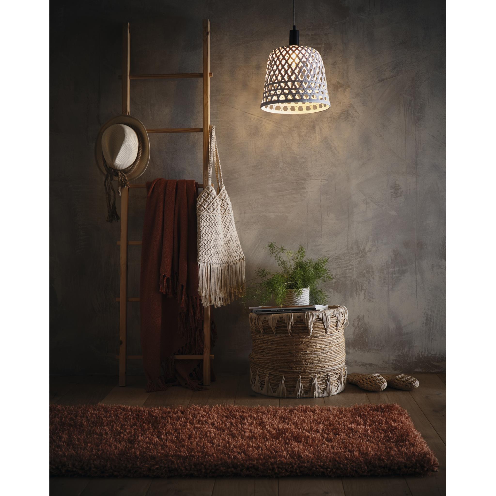 Chicago Shaggy Modern Plain Rug Hallway Runner Round Rug in Rust Orange Runner 67x200 cm (2'2"x6'7")