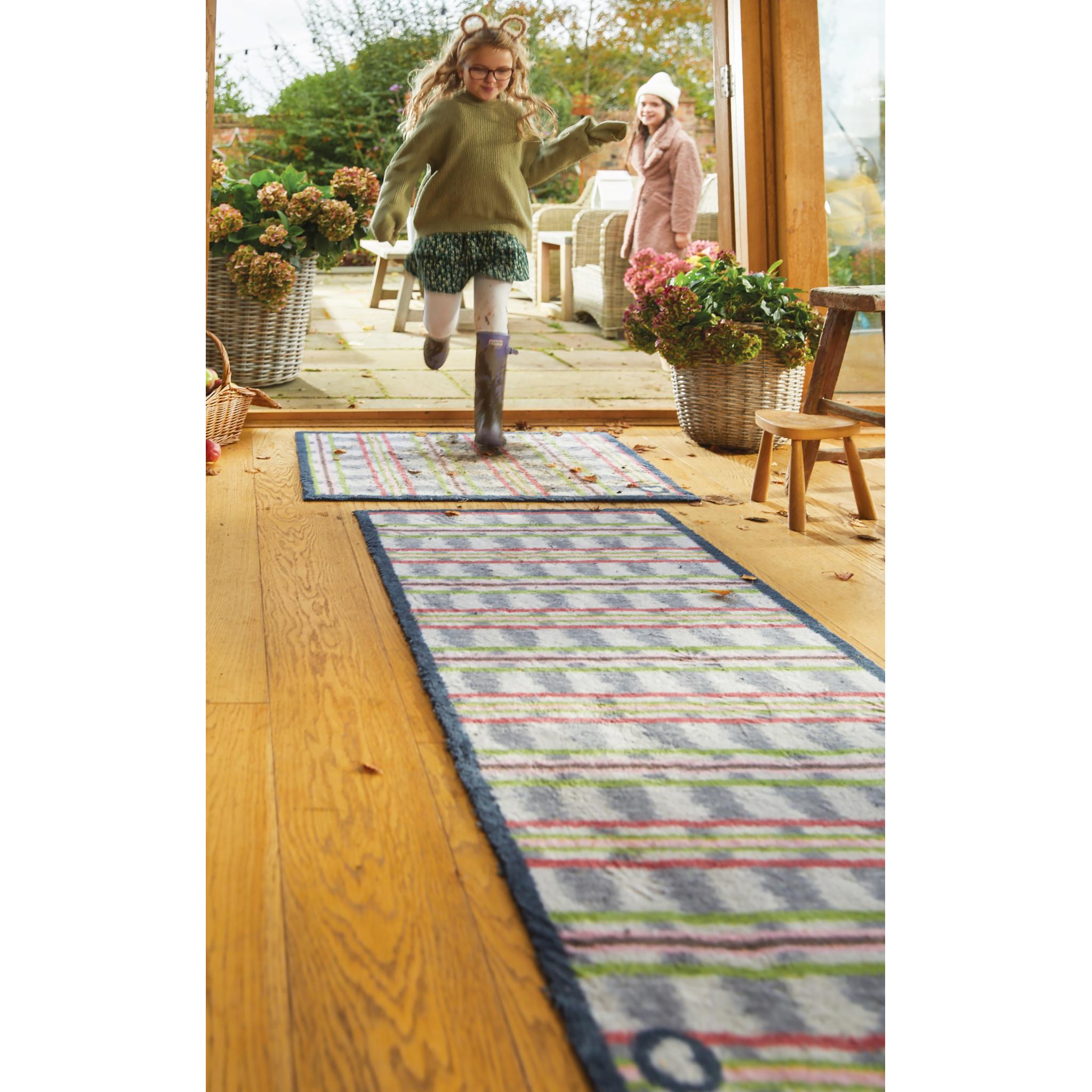 Hug Rug Designer 20 Multi Grey Mat Home Entrance Kitchen Hallway Runner Non-Slip Rug Runner 65x150 cm (2'1"x4'11")