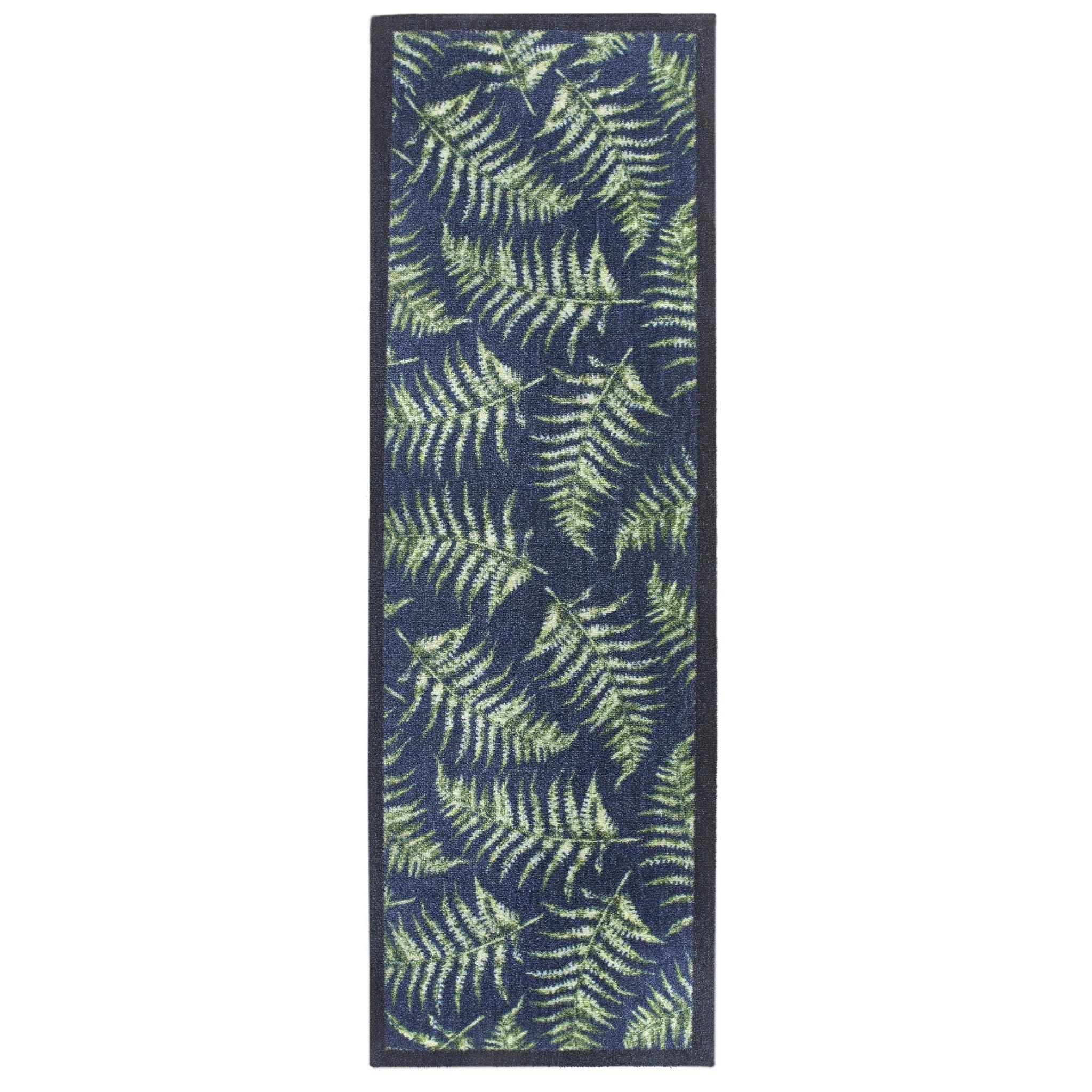My Mat Nylon Indoor Pattern Botanical My Fern Leaves Washable Non-Slip Entrance Rug or Runner Runner 50 x 150 cm (2'x5')