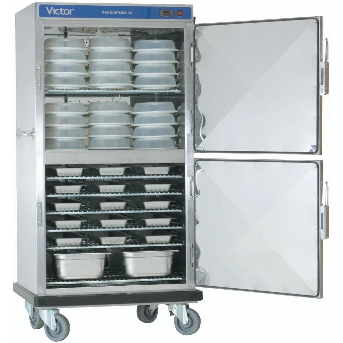 Victor BL100H2 Banquetline Double Door Banquet Cart 28 x 1/1GN