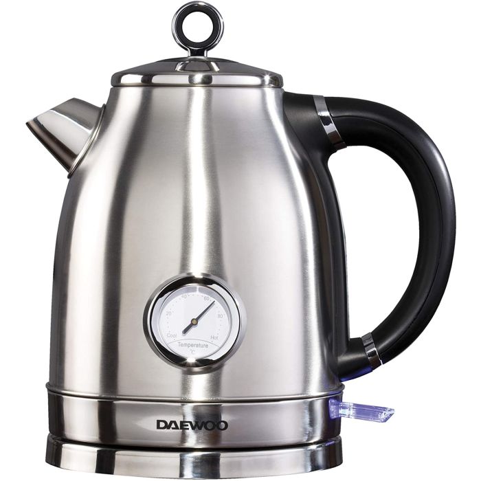 Daewoo SDA1747 NEW Jug Kettle with Anti-limescale Filter Kingsbury 1.7L Silver