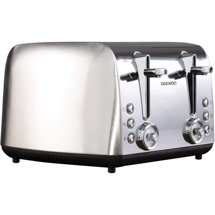 Daewoo SDA1749 NEW Kingsbury 4 Slice Toaster Retro Design 1700W Stainless Steel