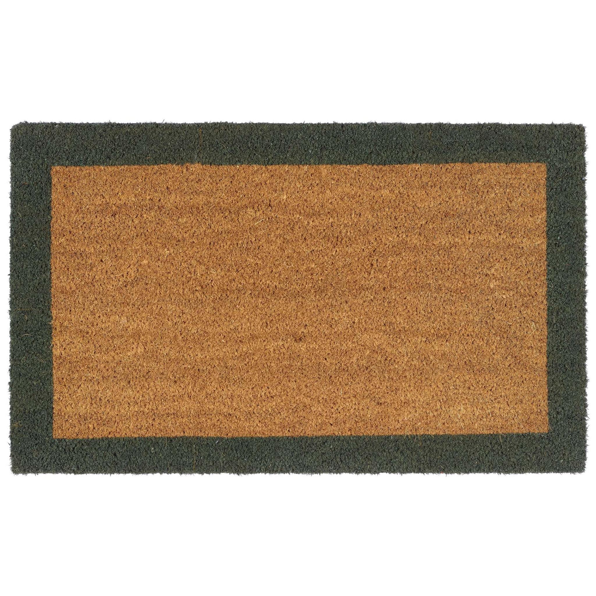 My Mat Printed Coir Border Green Doormat 45x75 cm (1'5"x2'5")