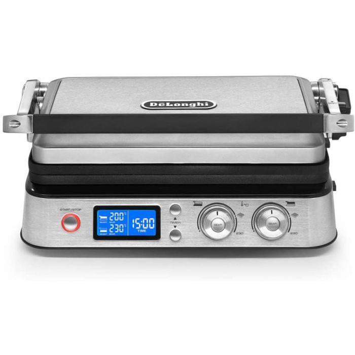 De'Longhi CGH1020 Multigrill Electric Grill with Non-Stick Plates 2000w Silver