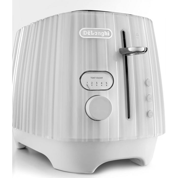 De'Longhi CTD2003.W 2 Slot Toaster with 5 Browning Settings 900w White