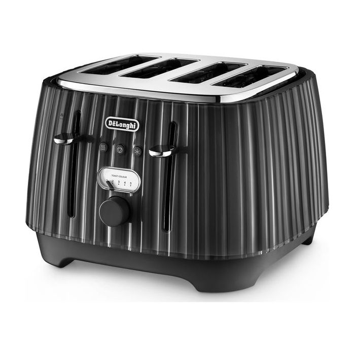 De'Longhi CTD4003.BK Ballerina 4 Slice Toaster Defrost Function 1800w Black