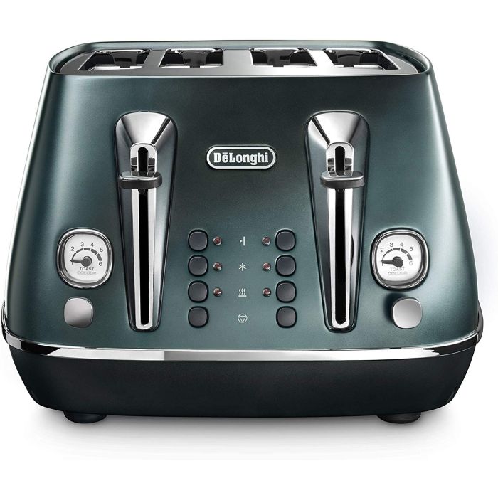 De'Longhi CTI4003.GR 4 Slice Toaster Distinta Flair Browning Control - Green