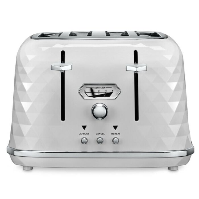 De'Longhi CTJX4003.W 4 Slice Toaster Brillante Exclusive 1800W- White