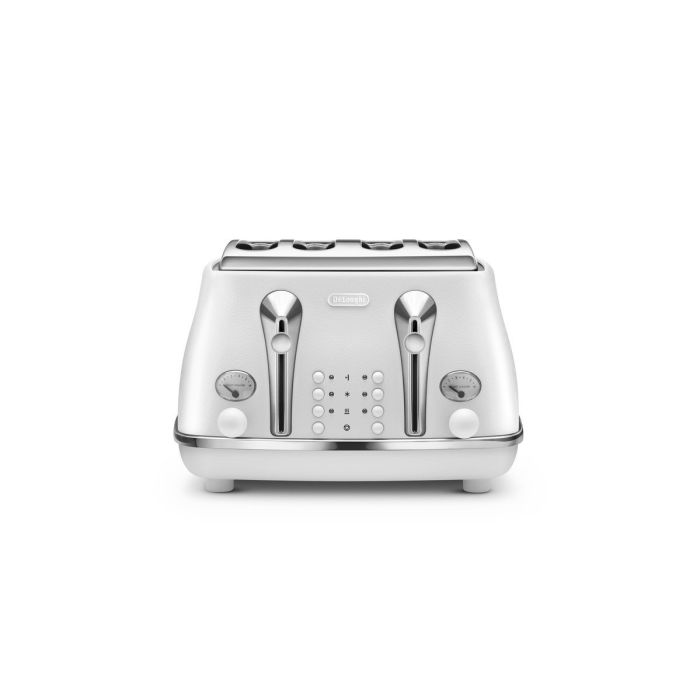 De'Longhi CTOE4003W 4 Slice Toaster with Defrost Function 1800w - White