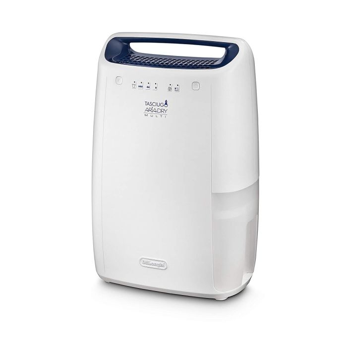 De'Longhi DEX12 210W Dry Clothes Function 12L Portable Dehumidifier - White