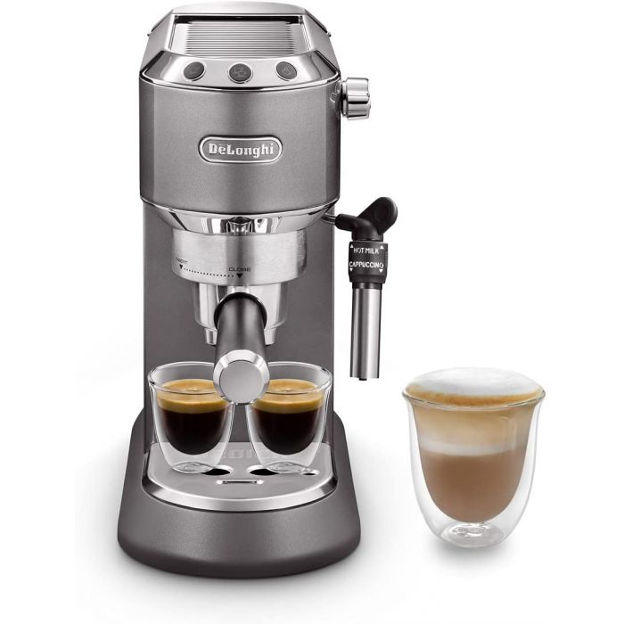 De'Longhi EC785.GY Pump Coffee Machine Espresso Maker Dedica 1.1L 1300w Grey