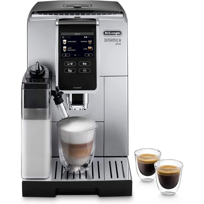 De'Longhi ECAM370.85.SB Bean to Cup Coffee Machine Dinamica+ Perfetto Silver