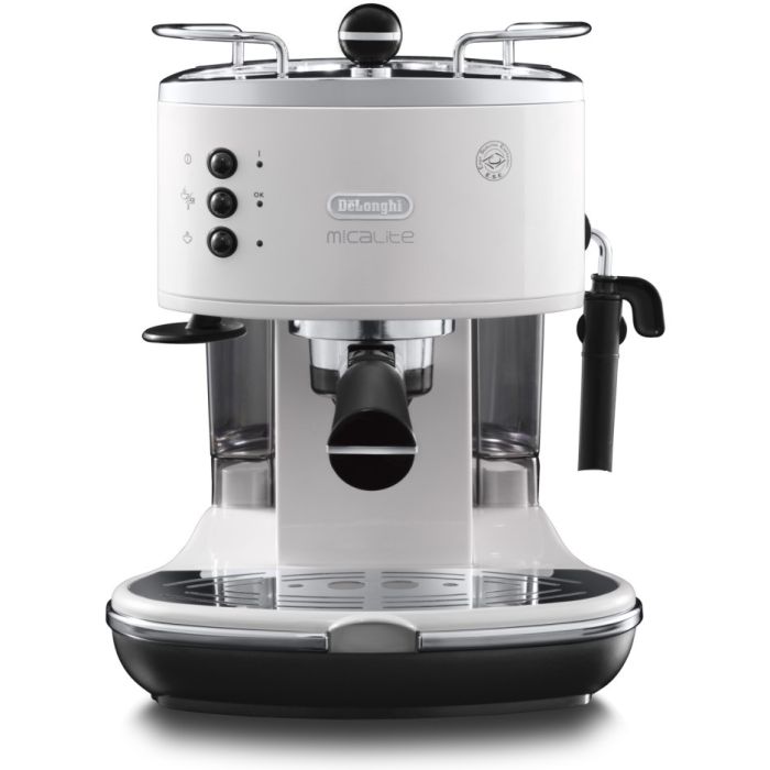 De’Longhi ECOM311.W Ground & Pods Coffee Machine & Espresso Icona Micalite White