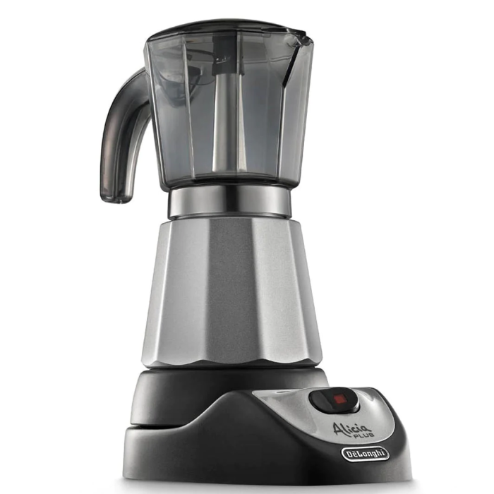 De’Longhi EMKM4.B Ground Coffee Maker Electric Moka Pot Alicia Plus 450w Silver
